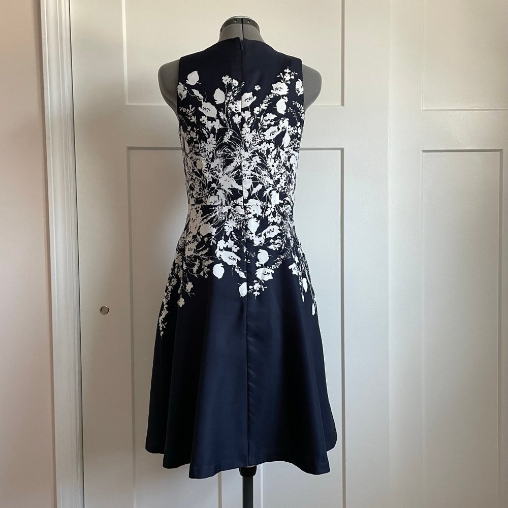 Donna Morgan Navy Fit-and-Flare dress - Picture 3 of 16